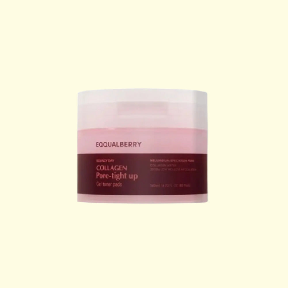 EQQUALBERRY - Collagen Pore-Tight Up Gel Toner Pads إيكوالبيري - وسادات جل تونر الكولاجين لشد المسام